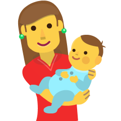 Woman Feeding Baby Emoji Skype