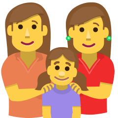 Family Woman Woman Girl Emoji Skype