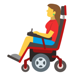 Woman In Motorized Wheelchair Emoji Skype