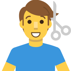 Man Getting Haircut Emoji Skype