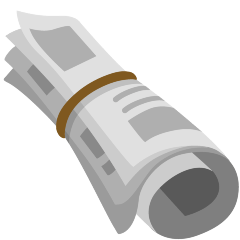 Rolled Up Newspaper Emoji Skype