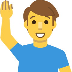 Man Raising Hand Emoji Skype