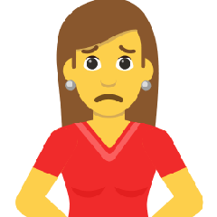 Woman Frowning Emoji Skype