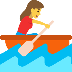 Woman Rowing Boat Emoji Skype