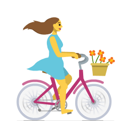 Woman Biking Emoji Skype