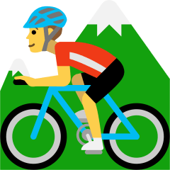 Person Mountain Biking Emoji Skype