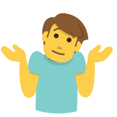 Man Shrugging Emoji Skype