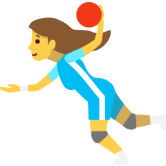 Woman Playing Handball Emoji Skype