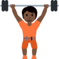 Person Lifting Weights Emoji Twitter