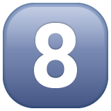 Keycap Digit Eight Emoji Whatsapp