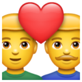 Couple With Heart Man Man Emoji Whatsapp