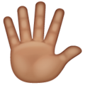 Hand With Fingers Splayed Emoji Whatsapp