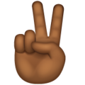 Victory Hand Emoji Whatsapp
