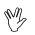 Raised Hand With Part Between Middle And Ring Fingers